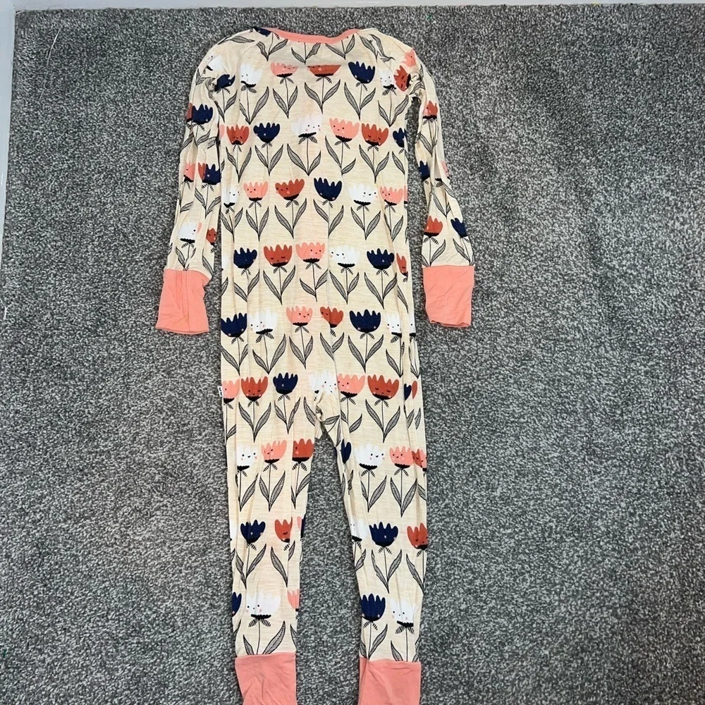 Little sleepies Floral Print Kids Onesie